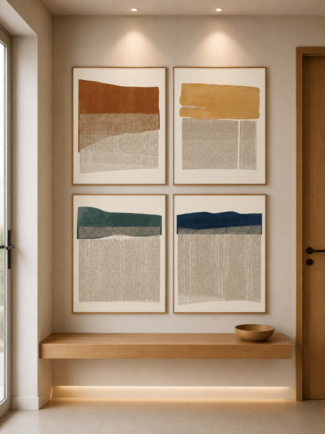 KIT 4 QUADROS DECORATIVOS - URBAX REDE
